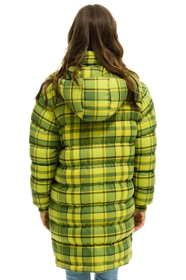 WomenMen Outerwear Aviator Nation PLAID UNISEX LONG TREKKER JACKET 8211 AVOCADO PLAID