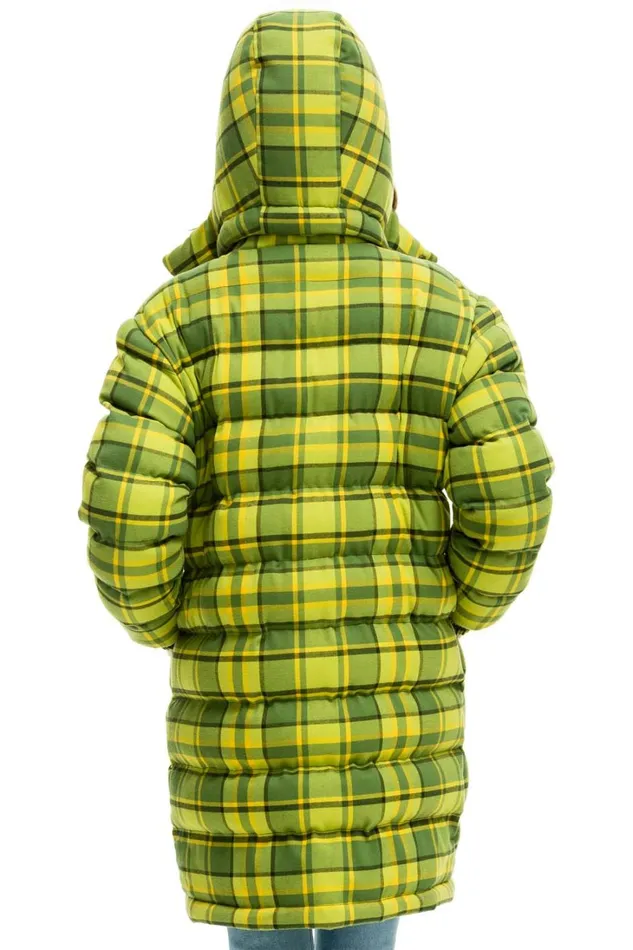 WomenMen Outerwear Aviator Nation PLAID UNISEX LONG TREKKER JACKET 8211 AVOCADO PLAID