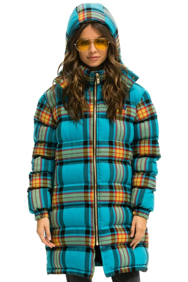 WomenMen Outerwear Aviator Nation PLAID UNISEX LONG TREKKER JACKET 8211 JACKSON PLAID