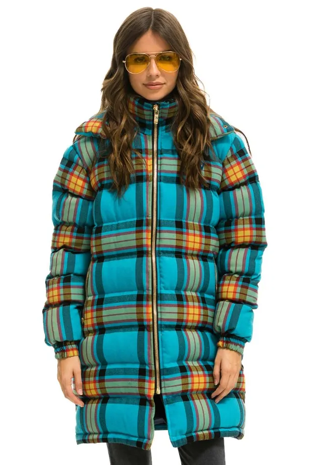 WomenMen Outerwear Aviator Nation PLAID UNISEX LONG TREKKER JACKET 8211 JACKSON PLAID