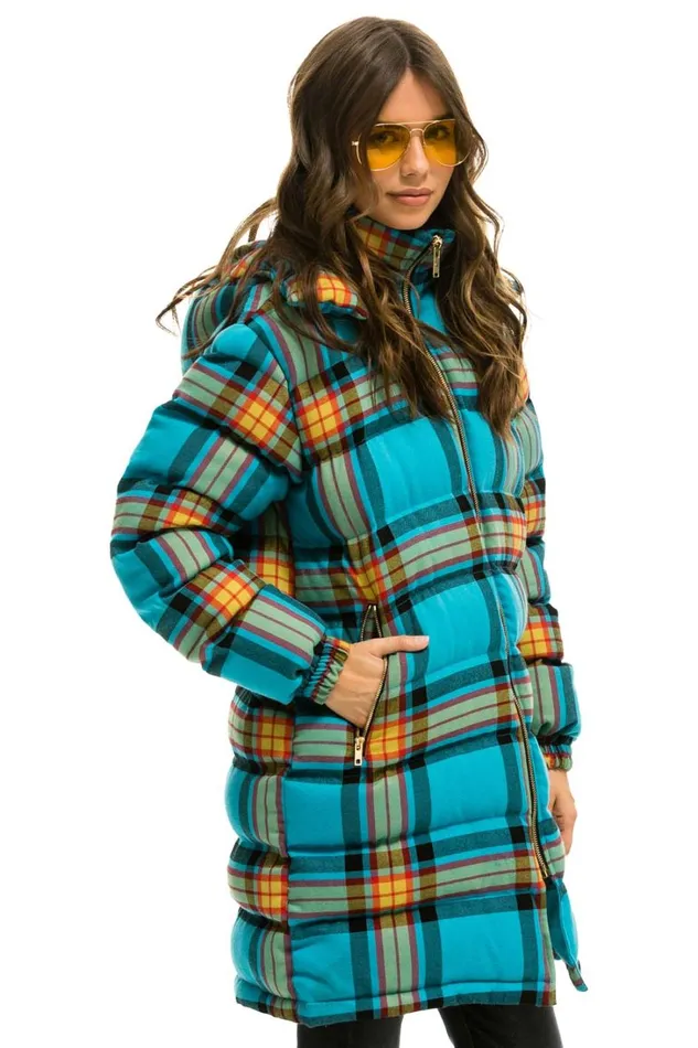 WomenMen Outerwear Aviator Nation PLAID UNISEX LONG TREKKER JACKET 8211 JACKSON PLAID