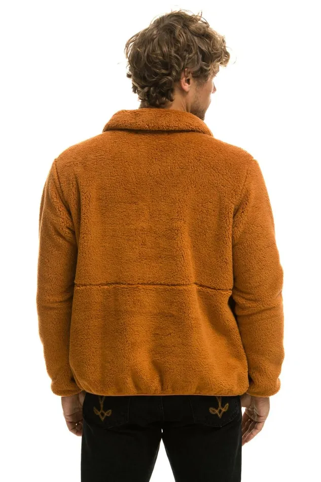 WomenMen Outerwear Aviator Nation TEDDY UNISEX HALF ZIP JACKET 8211 WHISKEY WomenMen Outerwear Aviator Nation TEDDY UNISEX HALF ZIP JACKET 8211 WHISKEY