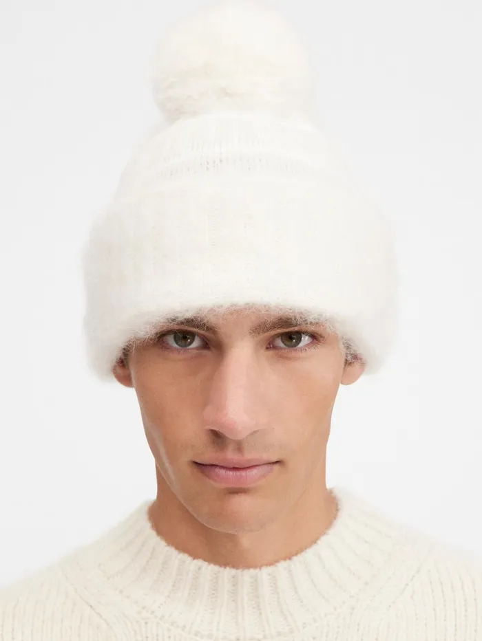 WomenMen Scarves Beanies and Gloves JACQUEMUS The Winter Beanie Offwhite