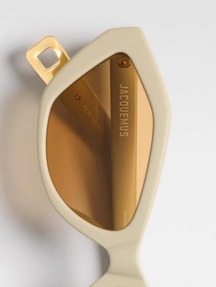 WomenMen Sunglasses JACQUEMUS The Bambino Sunglasses Beige WomenMen Sunglasses JACQUEMUS The Bambino Sunglasses Beige