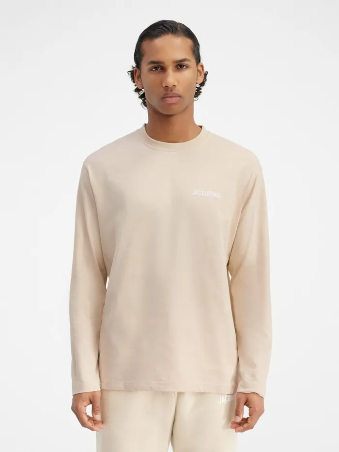 WomenMen Tshirts JACQUEMUS The Longsleeve Tshirt Light Beige