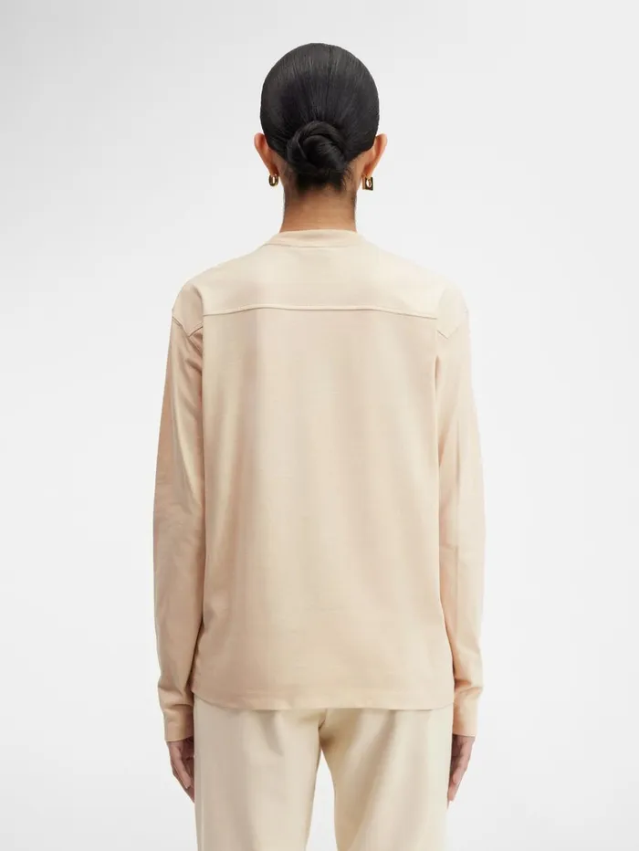 WomenMen Tshirts JACQUEMUS The Longsleeve Tshirt Light Beige WomenMen Tshirts JACQUEMUS The Longsleeve Tshirt Light Beige