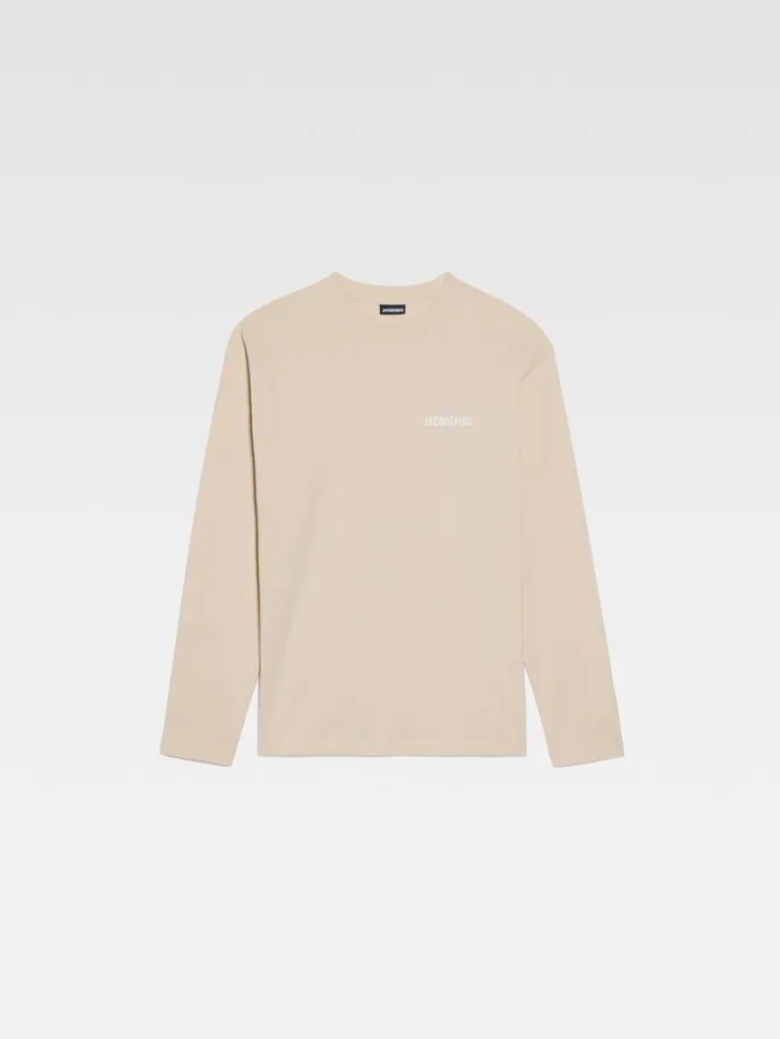WomenMen Tshirts JACQUEMUS The Longsleeve Tshirt Light Beige WomenMen Tshirts JACQUEMUS The Longsleeve Tshirt Light Beige