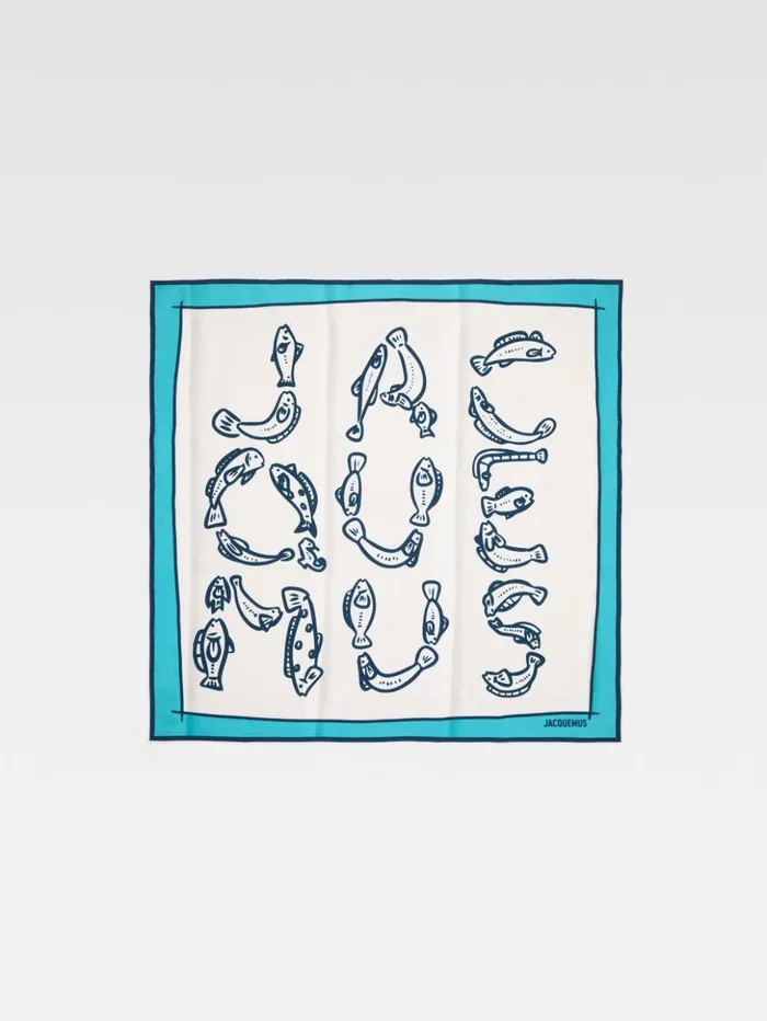 WomenMen Textile Accessories JACQUEMUS The Pesco Bandana Print Capri Fish Blue WomenMen Textile Accessories JACQUEMUS The Pesco Bandana Print Capri Fish Blue