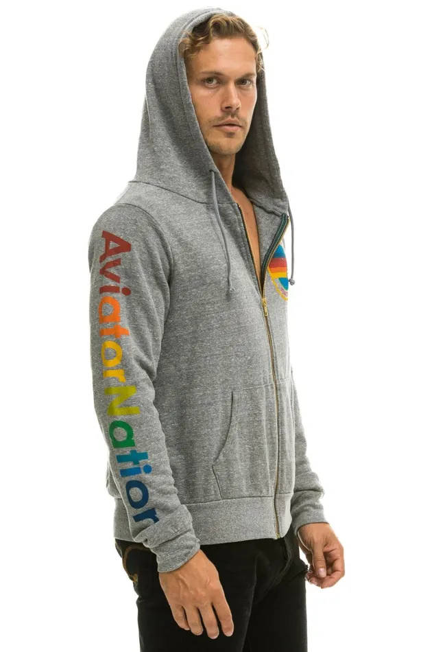 WomenMen Tops Aviator Nation AVIATOR NATION HOODIE 8211 HEATHER GREY WomenMen Tops Aviator Nation AVIATOR NATION HOODIE 8211 HEATHER GREY