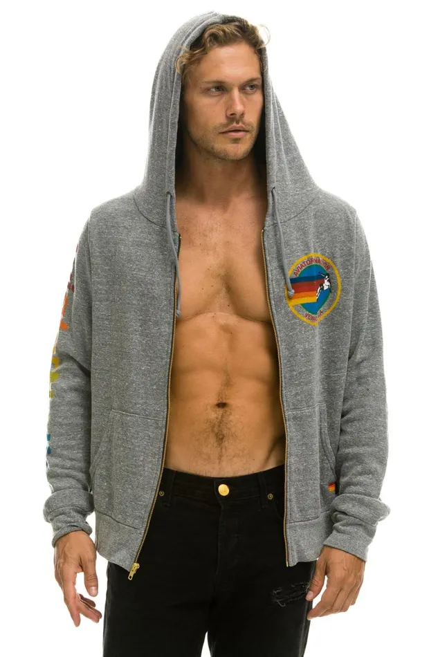 WomenMen Tops Aviator Nation AVIATOR NATION HOODIE 8211 HEATHER GREY WomenMen Tops Aviator Nation AVIATOR NATION HOODIE 8211 HEATHER GREY