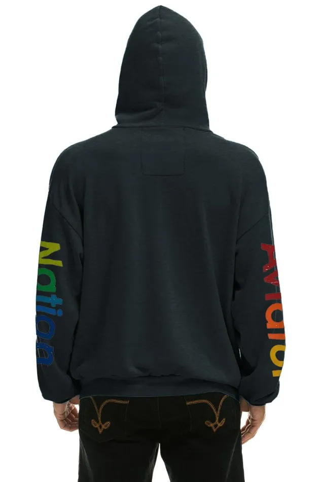 WomenMen Tops Aviator Nation AVIATOR NATION RELAXED PULLOVER HOODIE 8211 CHARCOAL WomenMen Tops Aviator Nation AVIATOR NATION RELAXED PULLOVER HOODIE 8211 CHARCOAL