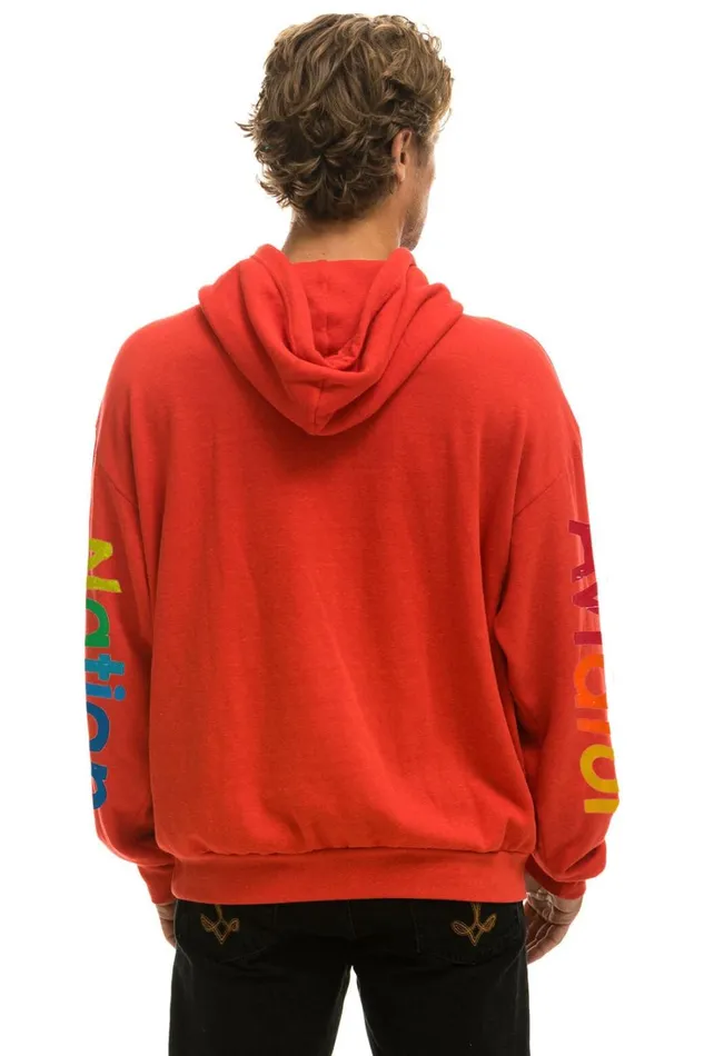 WomenMen Tops Aviator Nation AVIATOR NATION RELAXED PULLOVER HOODIE 8211 RED