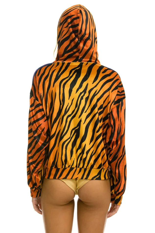 WomenMen Tops Aviator Nation CLASSIC VELVET RELAXED ZIP HOODIE 8211 TIGER WomenMen Tops Aviator Nation CLASSIC VELVET RELAXED ZIP HOODIE 8211 TIGER