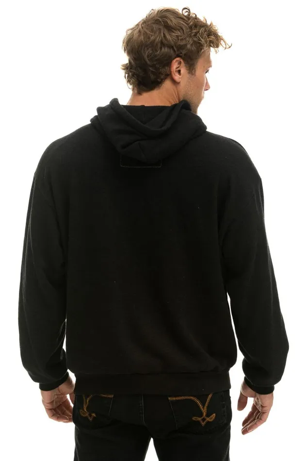 WomenMen Tops Aviator Nation LOCALS ONLY RELAXED PULLOVER HOODIE 8211 BLACK