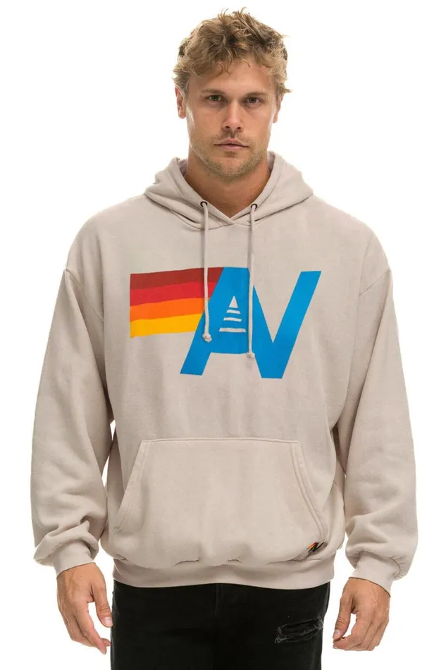 WomenMen Tops Aviator Nation LOGO PULLOVER RELAXED HOODIE 8211 SAND WomenMen Tops Aviator Nation LOGO PULLOVER RELAXED HOODIE 8211 SAND