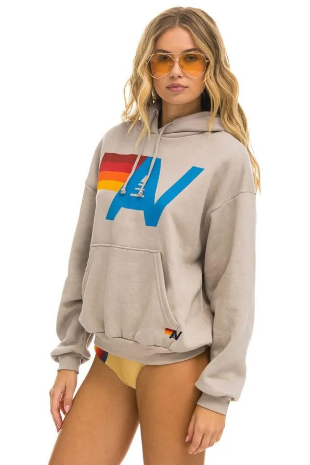 WomenMen Tops Aviator Nation LOGO PULLOVER RELAXED HOODIE 8211 SAND WomenMen Tops Aviator Nation LOGO PULLOVER RELAXED HOODIE 8211 SAND