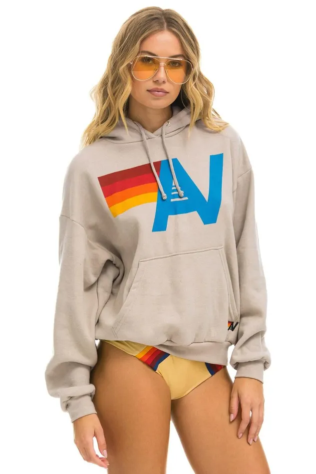 WomenMen Tops Aviator Nation LOGO PULLOVER RELAXED HOODIE 8211 SAND WomenMen Tops Aviator Nation LOGO PULLOVER RELAXED HOODIE 8211 SAND