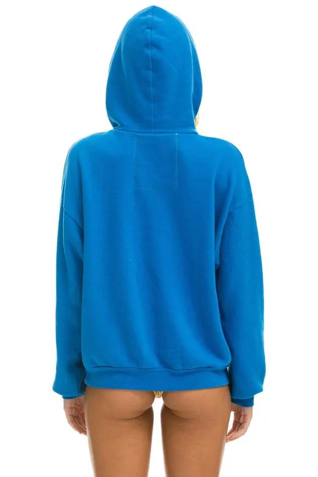 WomenMen Tops Aviator Nation MADE IN CALIFORNIA RELAXED PULLOVER HOODIE 8211 OCEAN