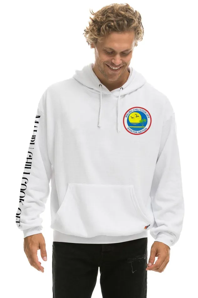 WomenMen Tops Aviator Nation MALIBU CHILI COOKOFF 2023 PULLOVER HOODIE RELAXED 8211 WHITE WomenMen Tops Aviator Nation MALIBU CHILI COOKOFF 2023 PULLOVER HOODIE RELAXED 8211 WHITE