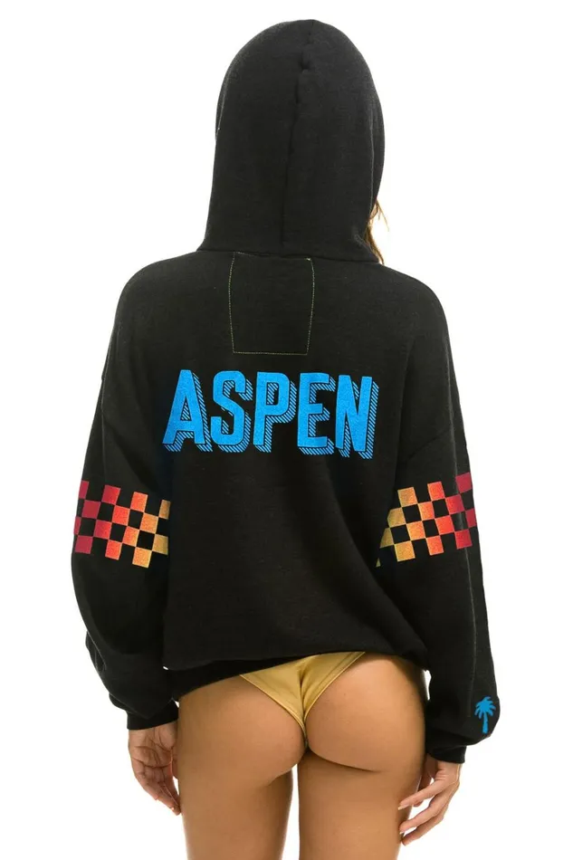 WomenMen Tops Aviator Nation PALM TREE FESTIVAL ASPEN 2023 PULLOVER HOODIE RELAXED 8211 BLACK WomenMen Tops Aviator Nation PALM TREE FESTIVAL ASPEN 2023 PULLOVER HOODIE RELAXED 8211 BLACK