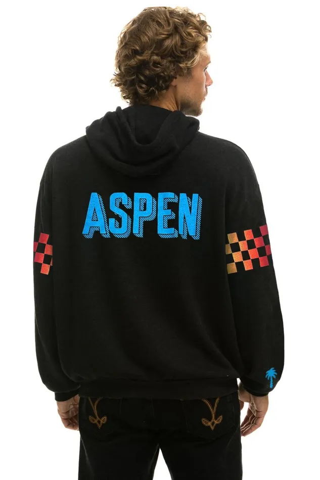 WomenMen Tops Aviator Nation PALM TREE FESTIVAL ASPEN 2023 PULLOVER HOODIE RELAXED 8211 BLACK WomenMen Tops Aviator Nation PALM TREE FESTIVAL ASPEN 2023 PULLOVER HOODIE RELAXED 8211 BLACK