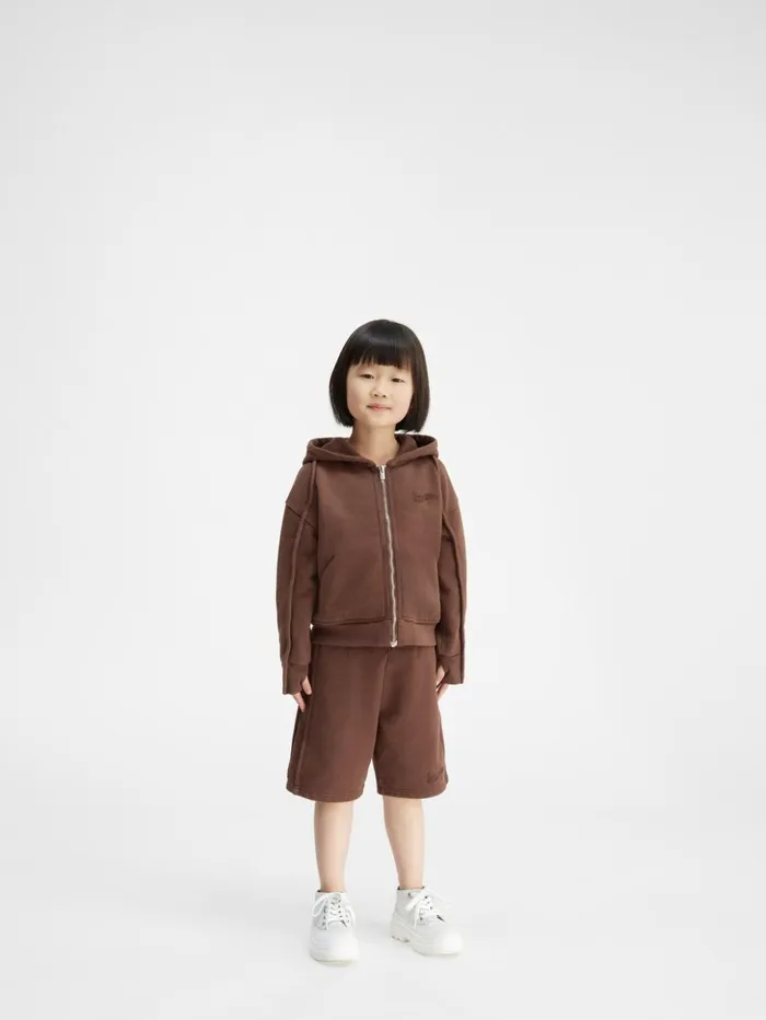 WomenMen Tops JACQUEMUS The Camargue Kids039 Zipped Sweatshirt Dark Brown