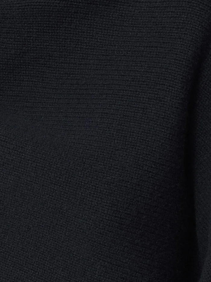 Women Merino Poncho Jumper Navy Jigsaw Knitwear and Cashmere