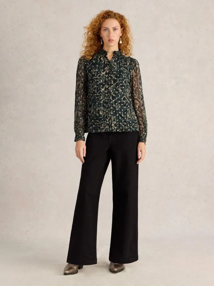 Women Mirabel Metallic Spot Top Black Multi White Stuff Tops and Tees