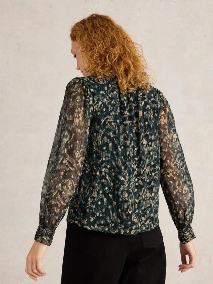 Women Mirabel Metallic Spot Top Black Multi White Stuff Tops and Tees Women Mirabel Metallic Spot Top Black Multi White Stuff Tops and Tees