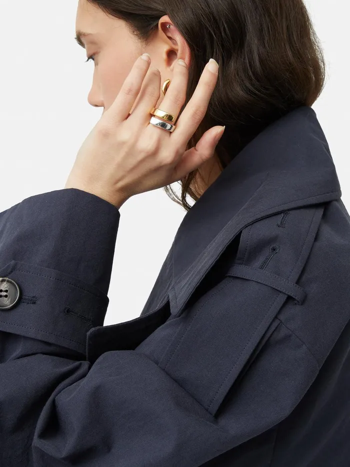 Women Mixed Metal Wrap Ring Multi Jigsaw Jewellery