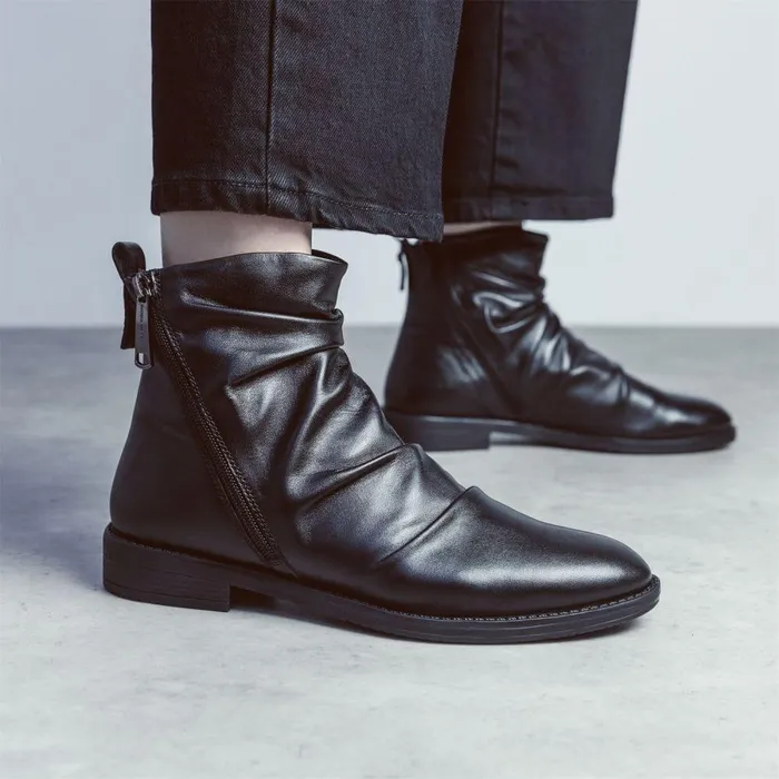 Women Moda In Pelle Black Boots Bren Black Leather