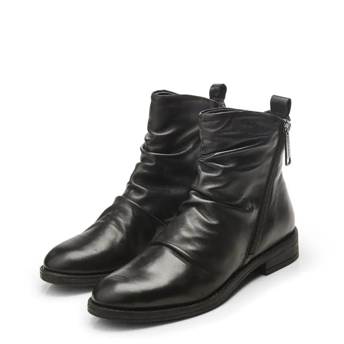 Women Moda In Pelle Black Boots Bren Black Leather