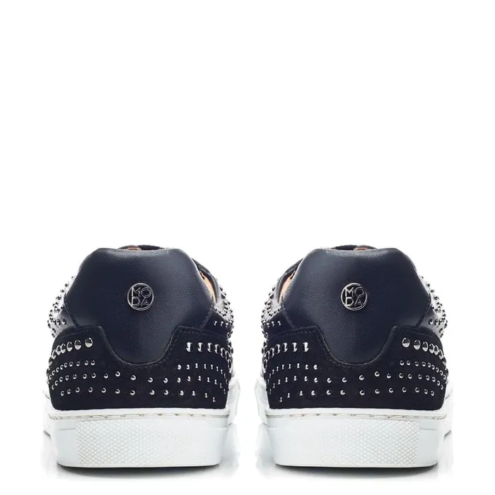 Women Moda In Pelle Black Trainers Betee Black Leather