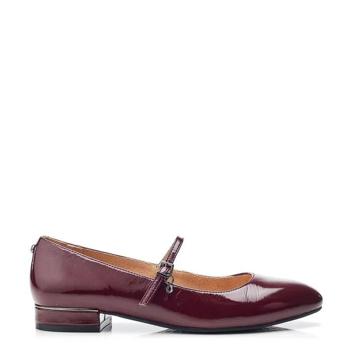Women Moda In Pelle Casual Shoes Florentin Burgundy Patent Leather