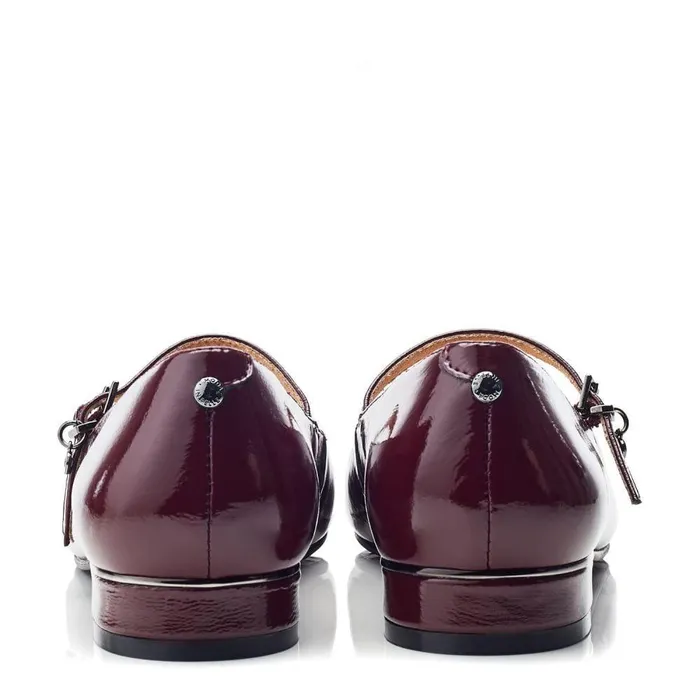 Women Moda In Pelle Casual Shoes Florentin Burgundy Patent Leather