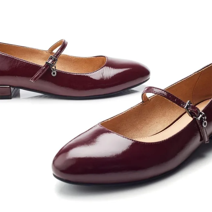 Women Moda In Pelle Casual Shoes Florentin Burgundy Patent Leather