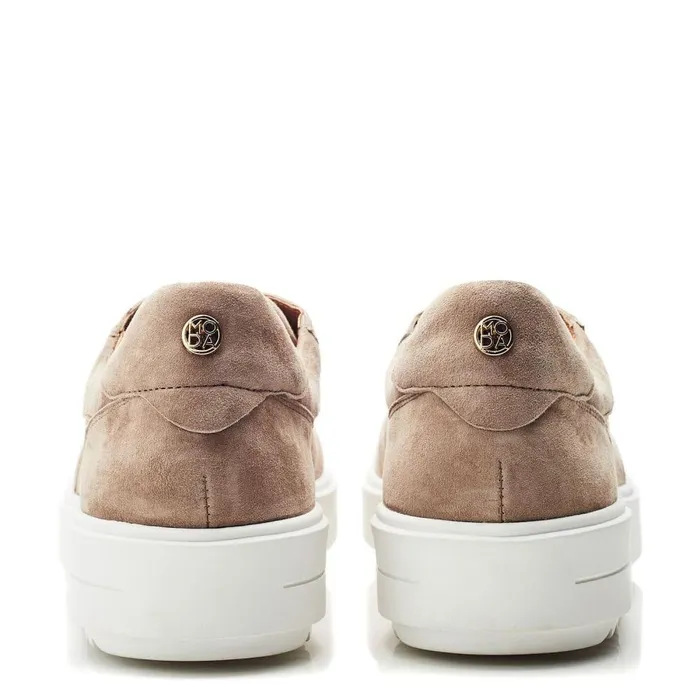 Women Moda In Pelle Casual Trainers Bastia Taupe Suede
