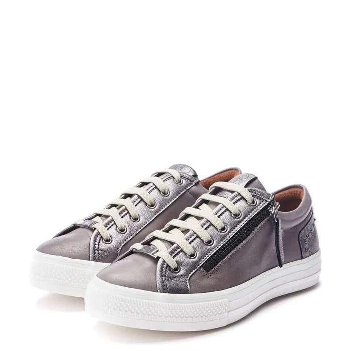 Women Moda In Pelle Casual Trainers Faxonn Grey 8211 Pewter Leather Women Moda In Pelle Casual Trainers Faxonn Grey 8211 Pewter Leather