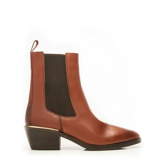 Women Moda In Pelle Chelsea Boots Kaela Tan Leather