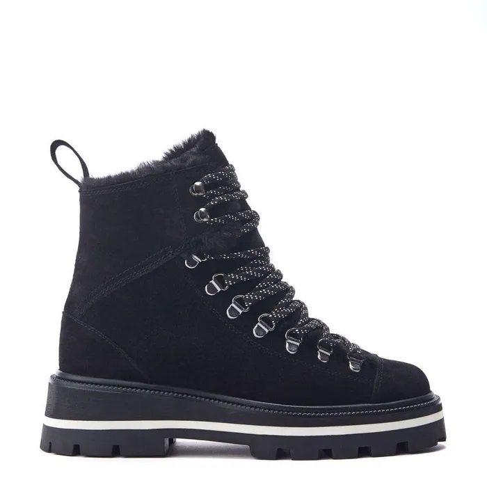 Women Moda In Pelle Chunky Boots Oana Black Suede