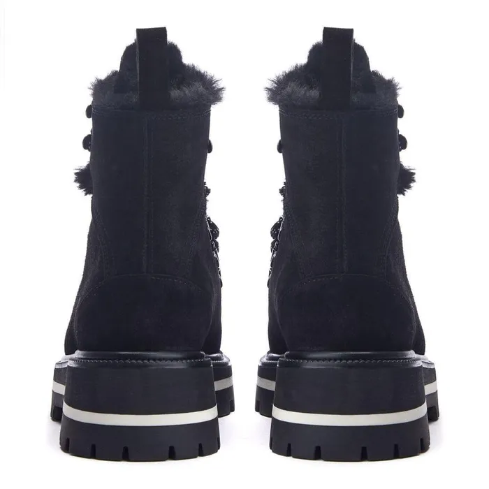 Women Moda In Pelle Chunky Boots Oana Black Suede