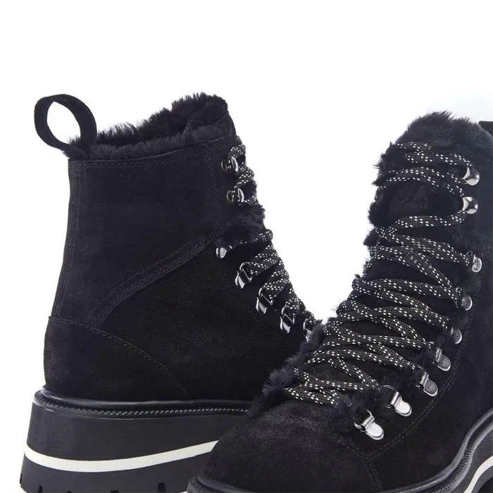 Women Moda In Pelle Chunky Boots Oana Black Suede
