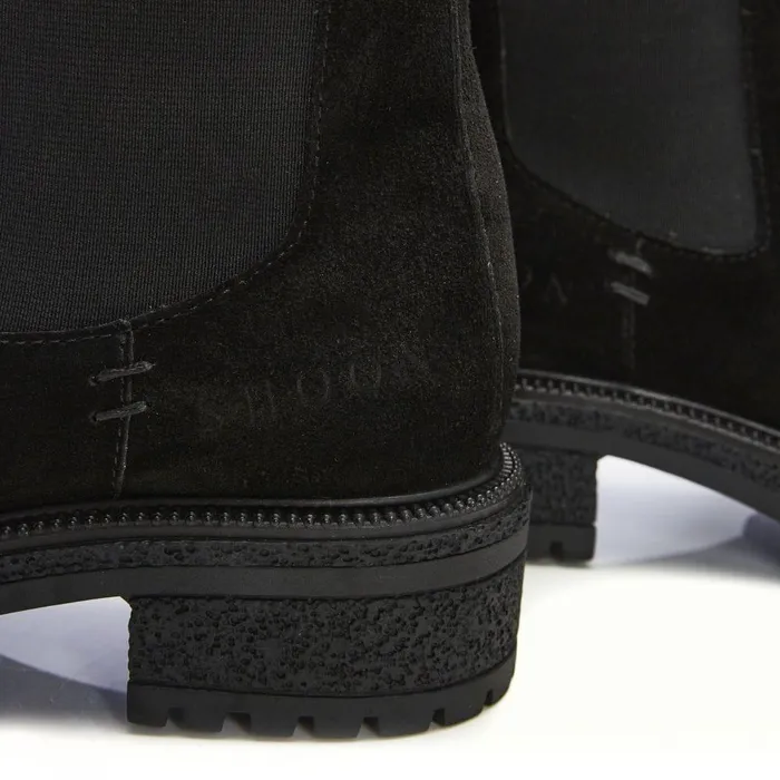 Women Moda In Pelle Chunky Boots Shoon Sh Adesso Black Suede