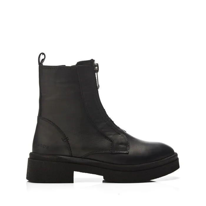 Women Moda In Pelle Chunky Boots Shoon Sh Sacoma Black Leather