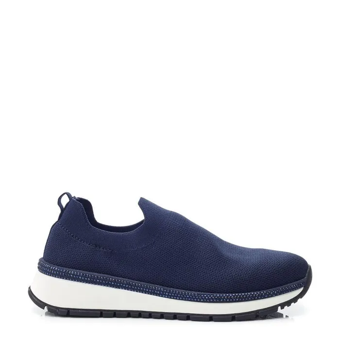 Women Moda In Pelle Chunky Trainers Bellariah Navy Textile