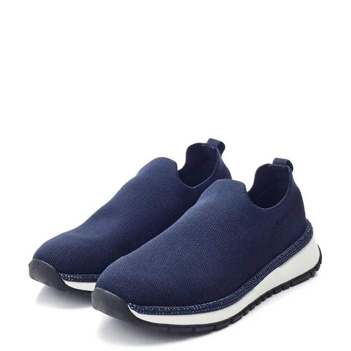 Women Moda In Pelle Chunky Trainers Bellariah Navy Textile
