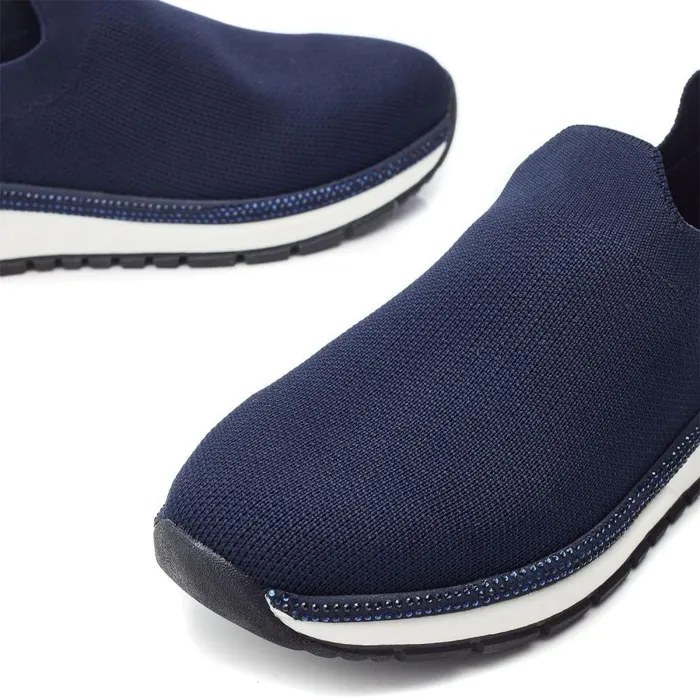 Women Moda In Pelle Chunky Trainers Bellariah Navy Textile