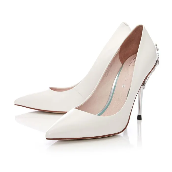Women Moda In Pelle Court Shoes Illari Ivory Leather