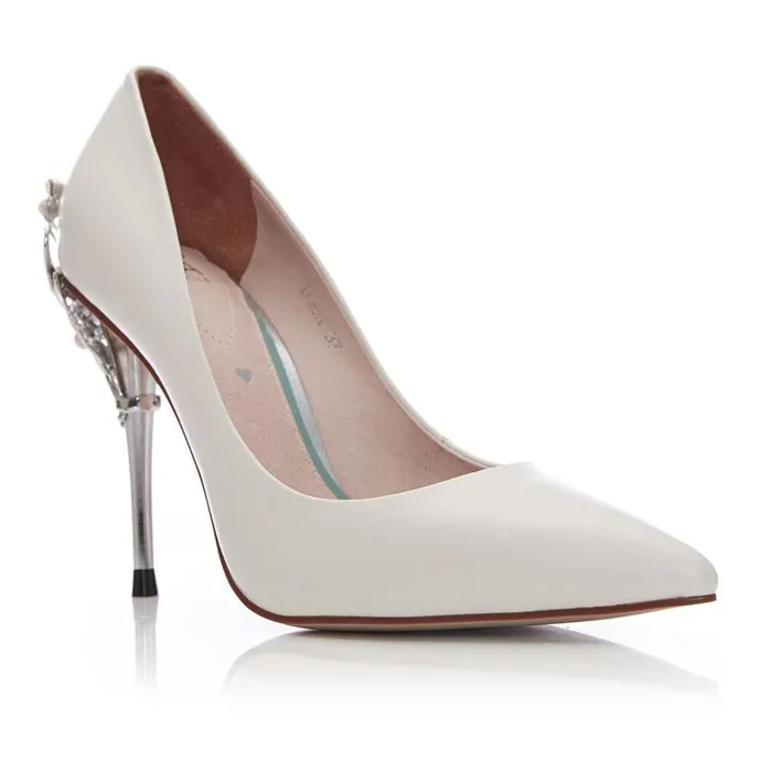 Women Moda In Pelle Court Shoes Illari Ivory Leather