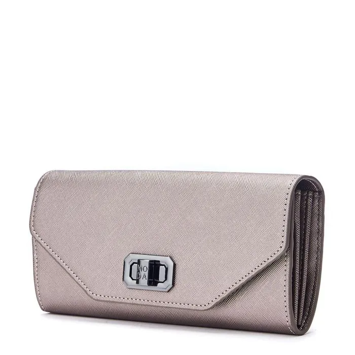 Women Moda In Pelle Crossbody Bags Boston Bag Pewter Porvair